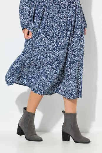 Plus size veliki brojevi Haljina midi dugih rukava za punije