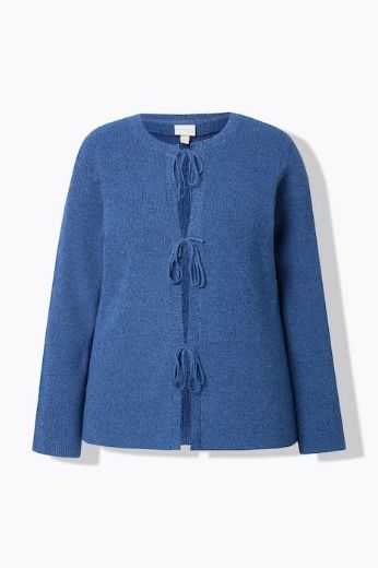 Plus size veliki brojevi Kardigan s ukrasnim kopčanjem na vezice za punije