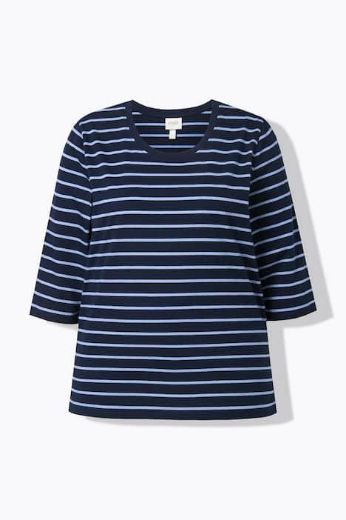 Plus size veliki brojevi Majica 3/4 rukava okruglog ovratnika za punije