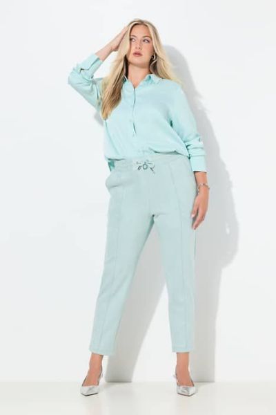 Veliki brojevi Hlače ravnih nogavica elastičnog struka moda za punije