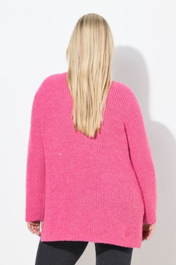 Plus size veliki brojevi Pulover dugih rukava V ovratnika za punije