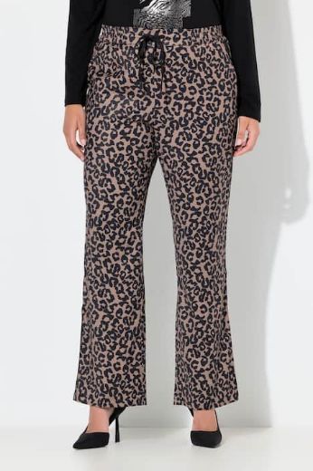 Plus size veliki brojevi Hlače širokih nogavica s leopard uzorkom za punije