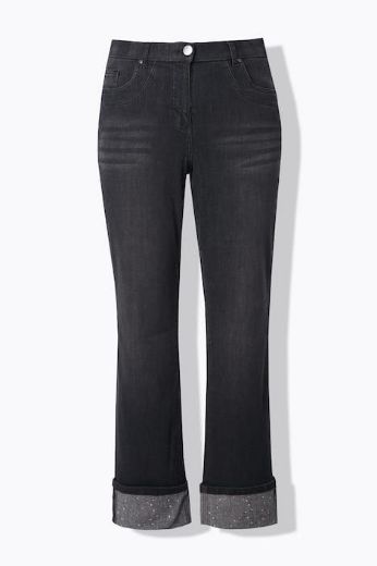 Plus size veliki brojevi Traperice širokih ravnih nogavica za punije