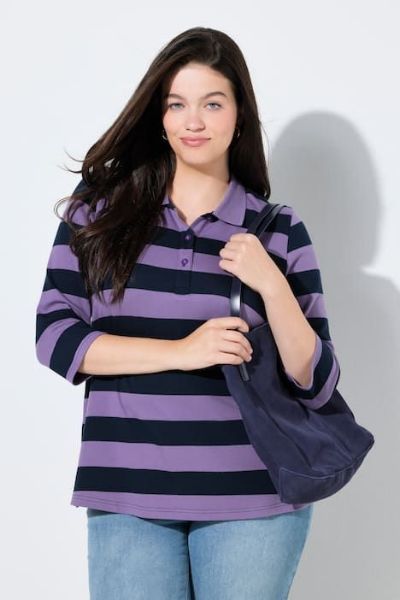 Veliki brojevi Majica Polo 3/4 rukava moda za punije