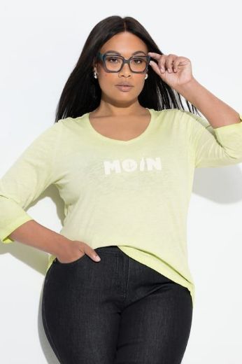 Plus size veliki brojevi Majica 3/4 rukava V ovratnika za punije