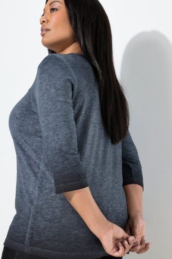 Plus size veliki brojevi Majica 3/4 rukava V ovratnika za punije