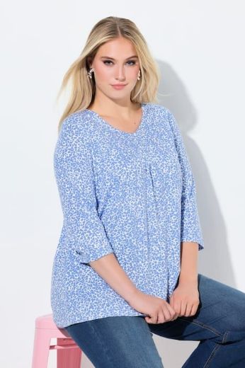 Plus size veliki brojevi Majica 3/4 rukava A kroja za punije