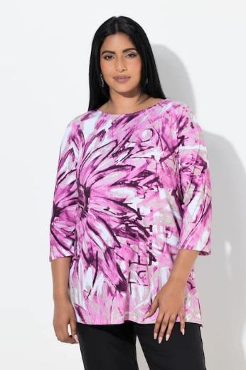 Plus size veliki brojevi Majica 3/4 rukava A kroja za punije