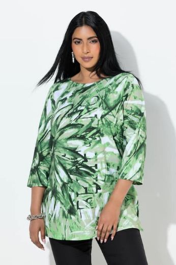 Plus size veliki brojevi Majica 3/4 rukava A kroja za punije