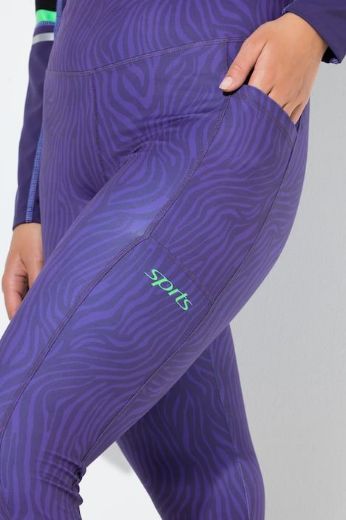 Plus size veliki brojevi Tajice sportske visokog struka za punije