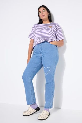 Plus size veliki brojevi Traperice širokih nogavica za punije