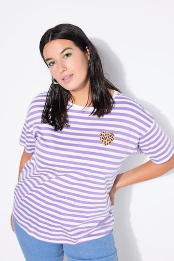 Plus size veliki brojevi Majica kratkih rukava na pruge za punije