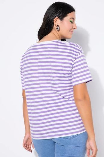 Plus size veliki brojevi Majica kratkih rukava na pruge za punije