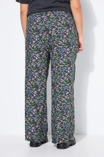 Plus size veliki brojevi Hlače širokih nogavica cvjetnog uzorka za punije