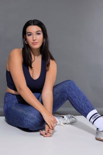 Plus size veliki brojevi Tajice sportske visokog struka za punije