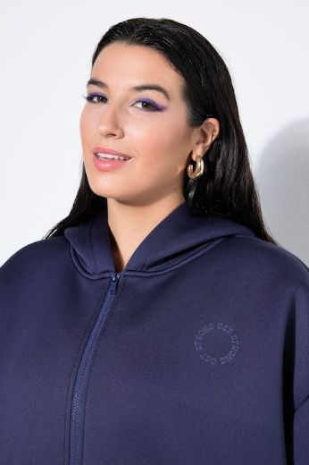 Plus size veliki brojevi Majica dugih rukava s patentnim zatvaračem i kapuljačom za punije