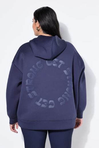 Plus size veliki brojevi Majica dugih rukava s patentnim zatvaračem i kapuljačom za punije