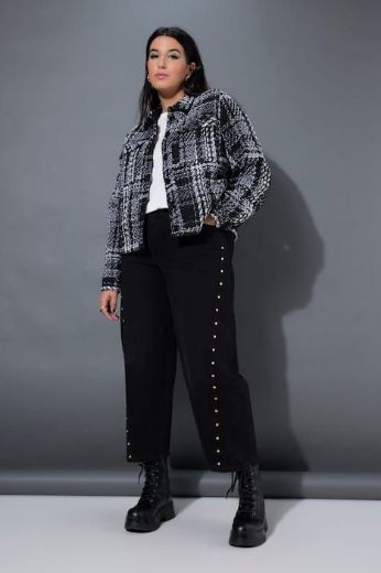 Plus size veliki brojevi Traperice širokih balon nogavica za punije