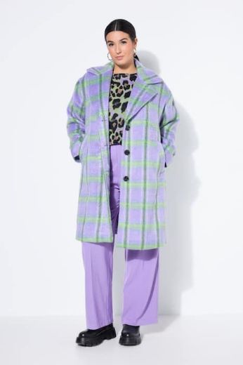 Plus size veliki brojevi Kaput karirani šireg kroja za punije