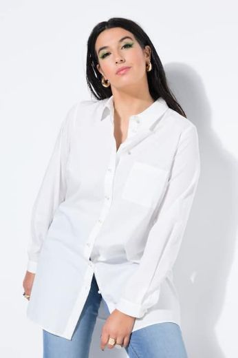 Plus size veliki brojevi Košulja dugih ruava dužeg kroja za punije