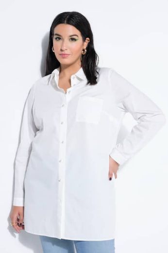 Plus size veliki brojevi Košulja dugih ruava dužeg kroja za punije