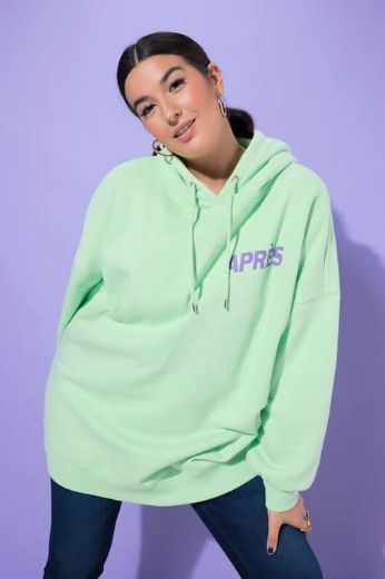 Plus size veliki brojevi Majica dugih rukava s kapuljačom šireg kroja za punije