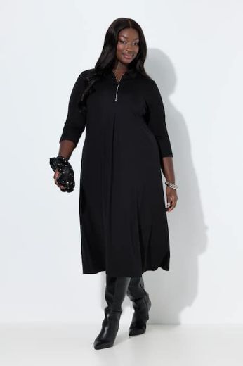 Plus size veliki brojevi Haljina midi 3/4 rukava za punije