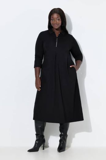 Plus size veliki brojevi Haljina midi 3/4 rukava za punije