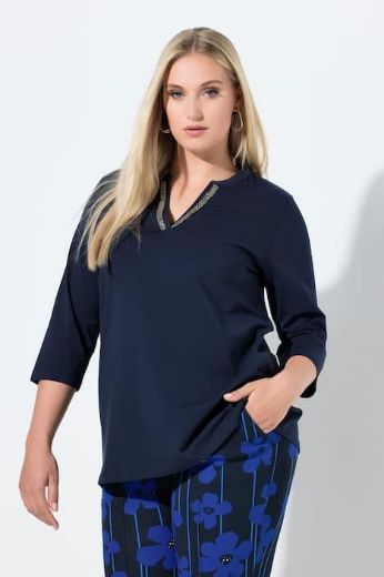 Plus size veliki brojevi Majica 3/4 rukava A kroja za punije