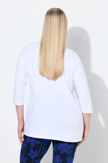 Plus size veliki brojevi Majica 3/4 rukava A kroja za punije