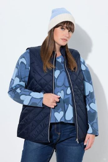 Plus size veliki brojevi Prsluk prošiveni povišenog ovratnika za punije