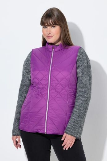 Plus size veliki brojevi Prsluk prošiveni povišenog ovratnika za punije