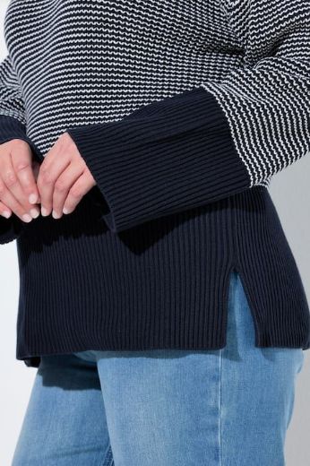 Plus size veliki brojevi Pulover dugih rukava okruglog ovratnika za punije