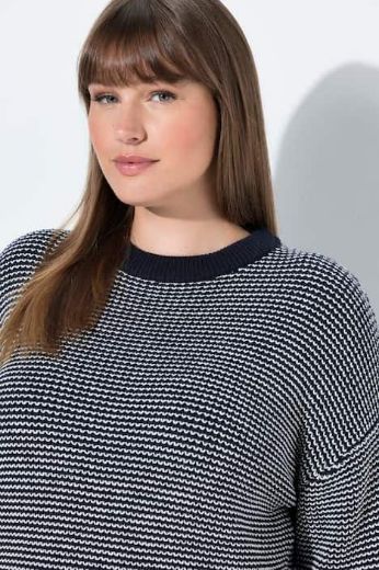 Plus size veliki brojevi Pulover dugih rukava okruglog ovratnika za punije