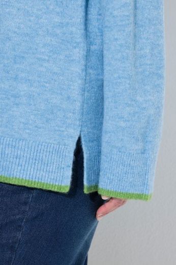 Plus size veliki brojevi Pulover dugih rukava V ovratnika za punije