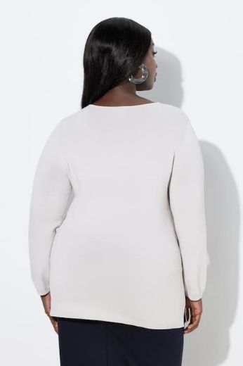 Plus size veliki brojevi Pulover dugih rukava V ovratnika za punije