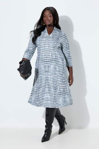 Plus size veliki brojevi Haljina midi 3/4 rukava za punije