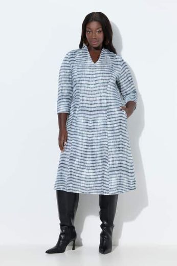 Plus size veliki brojevi Haljina midi 3/4 rukava za punije