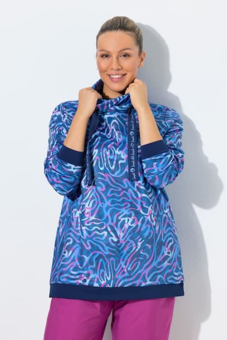 Plus size veliki brojevi Majica dugih rukava povišenog ovratnika za punije