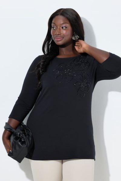 Veliki brojevi Majica 3/4 rukava moda za punije