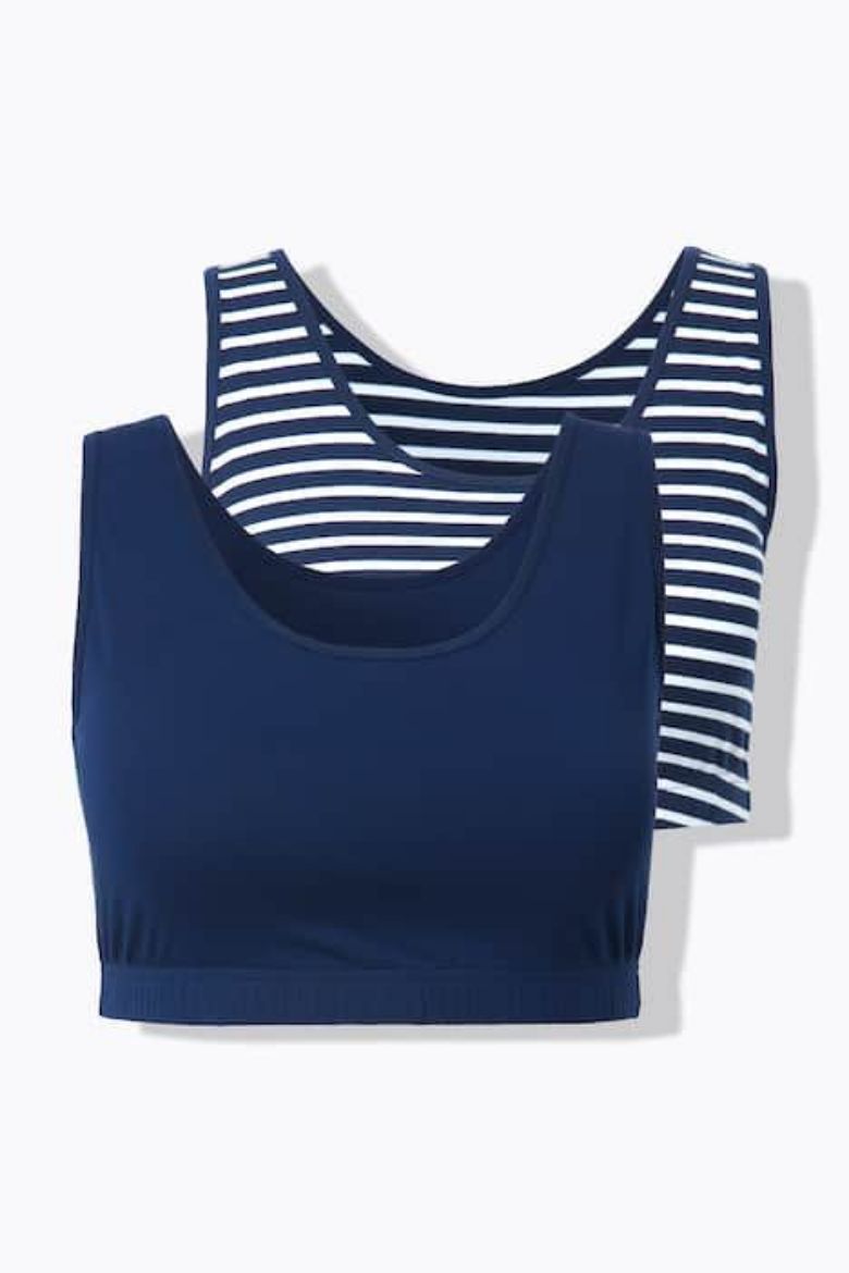 Plus size veliki brojevi Grudnjak bez žice širokih naramenica 2 komada za punije