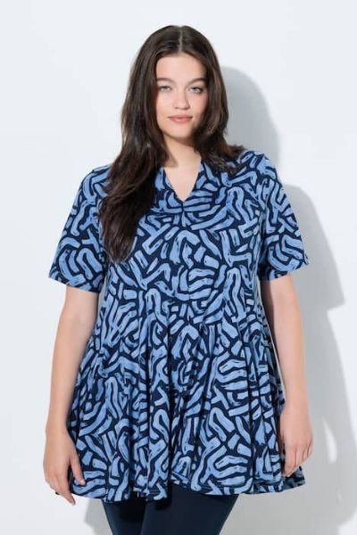 Veliki brojevi Tunika kratkih rukava moda za punije