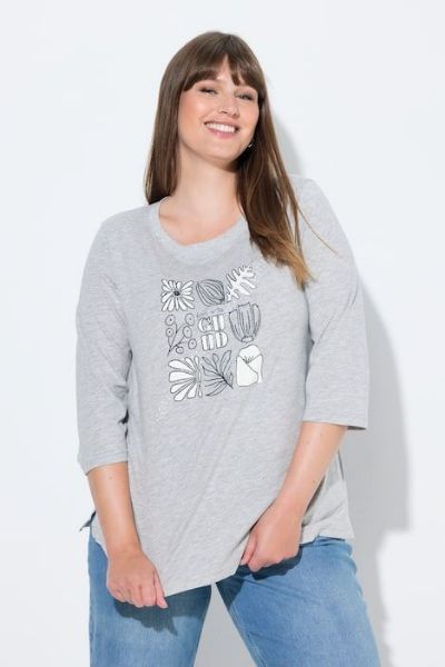 Veliki brojevi Majica 3/4 rukava moda za punije