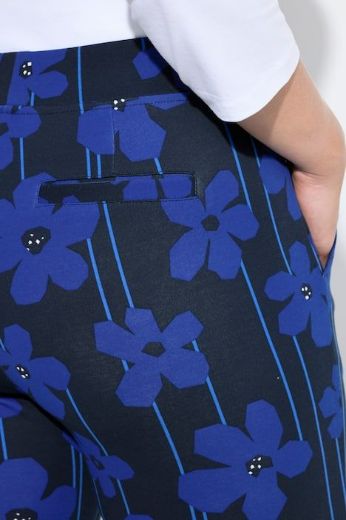 Plus size veliki brojevi Hlače uskih nogavica cvjetnog uzorka za punije