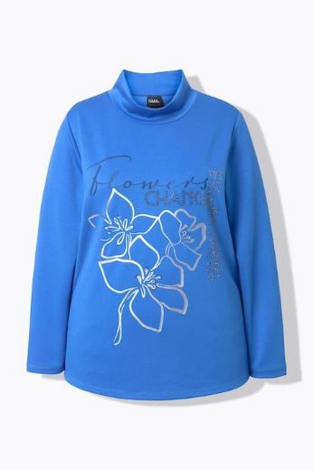 Plus size veliki brojevi Majica dugih rukava povišenog ovratnika za punije