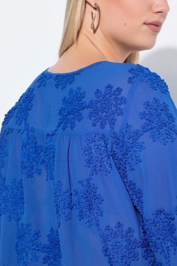 Plus size veliki brojevi Bluza dugih rukava V ovratnika za punije