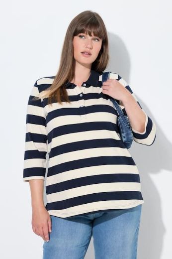 Plus size veliki brojevi Majica Polo 3/4 rukava za punije
