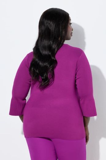 Plus size veliki brojevi Pulover 3/4 rukava V ovratnika za punije