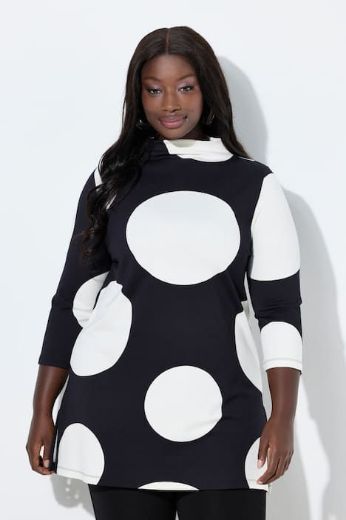 Plus size veliki brojevi Majica 3/4 rukava dužeg A kroja za punije