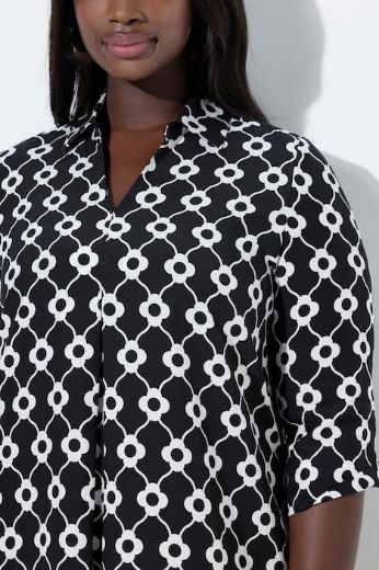 Plus size veliki brojevi Haljina midi 3/4 rukava A kroja za punije